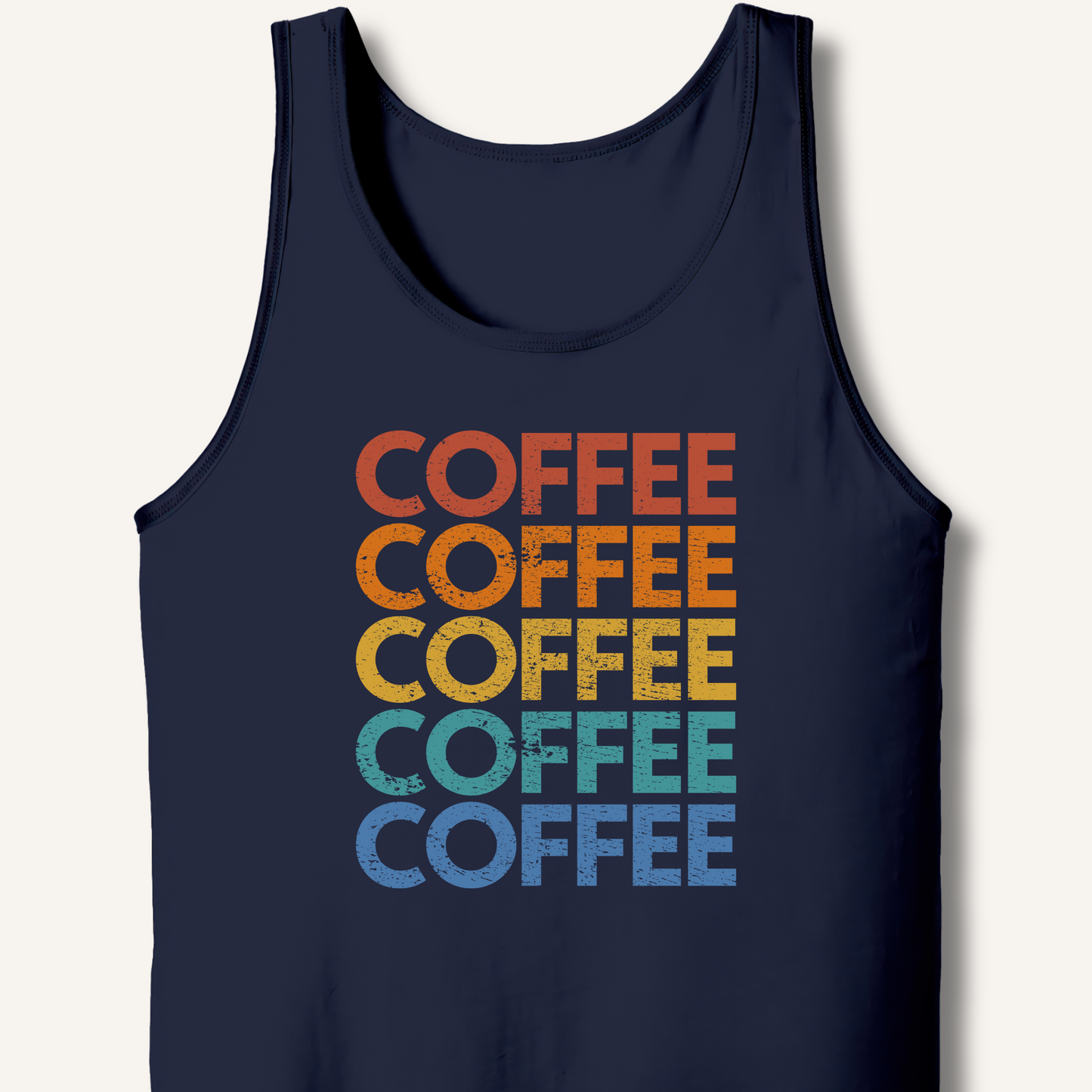 Coffee Vintage Rainbow Tank