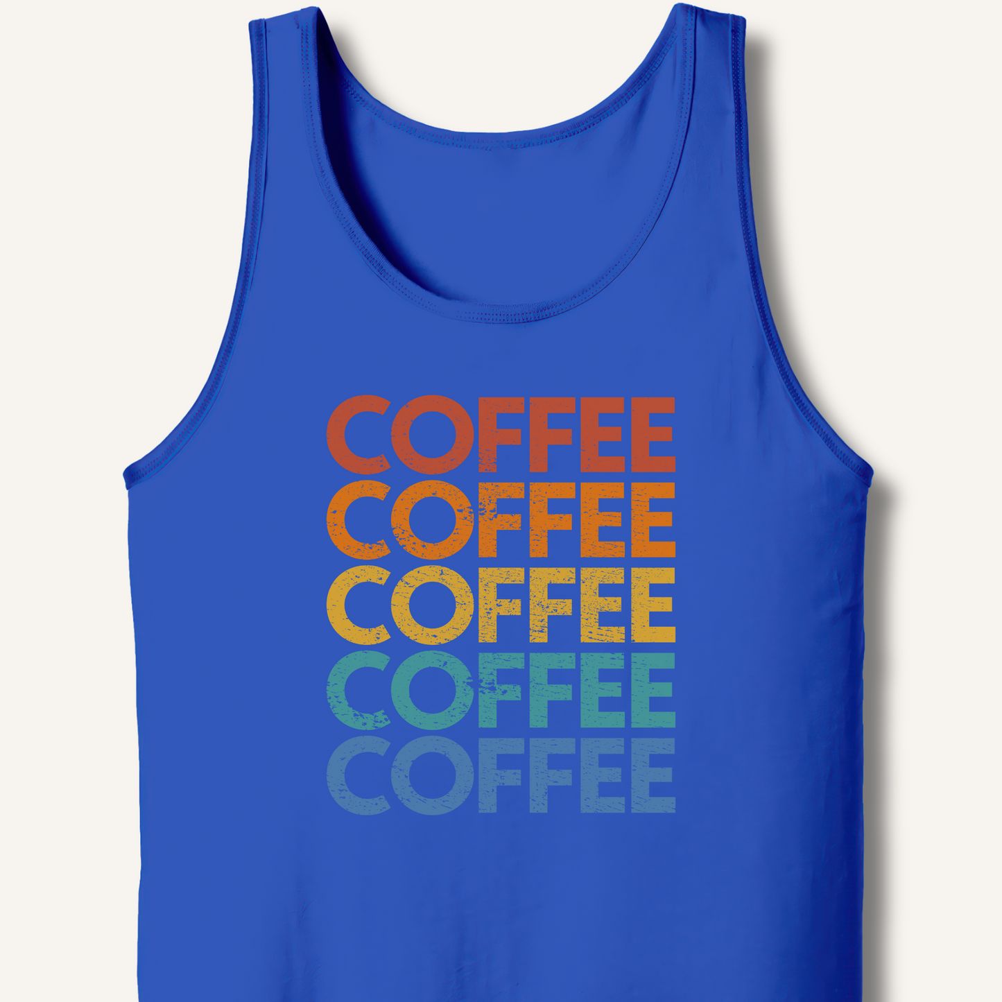 Coffee Vintage Rainbow Tank