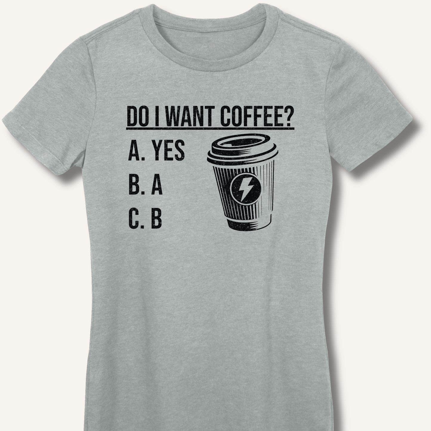 Do I Want Coffee Fitted T-Shirt