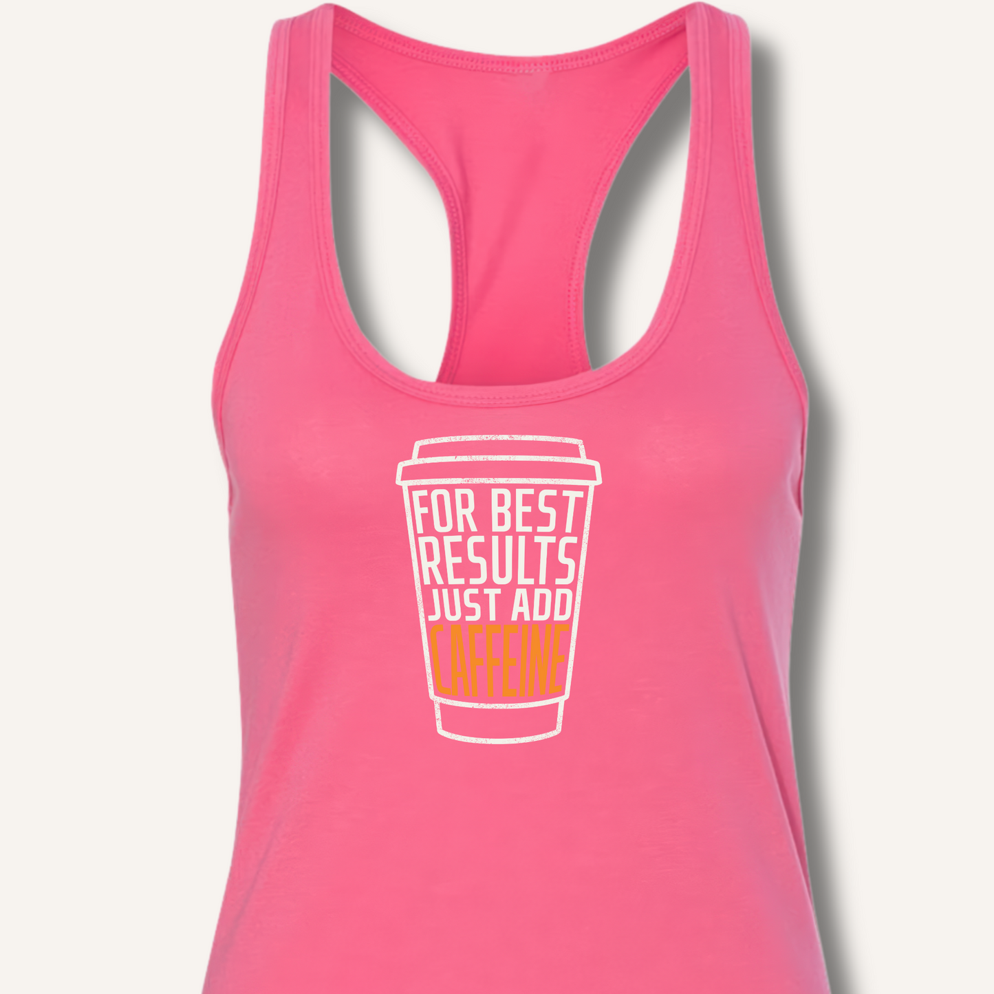 Just Add Caffeine Racerback Tank