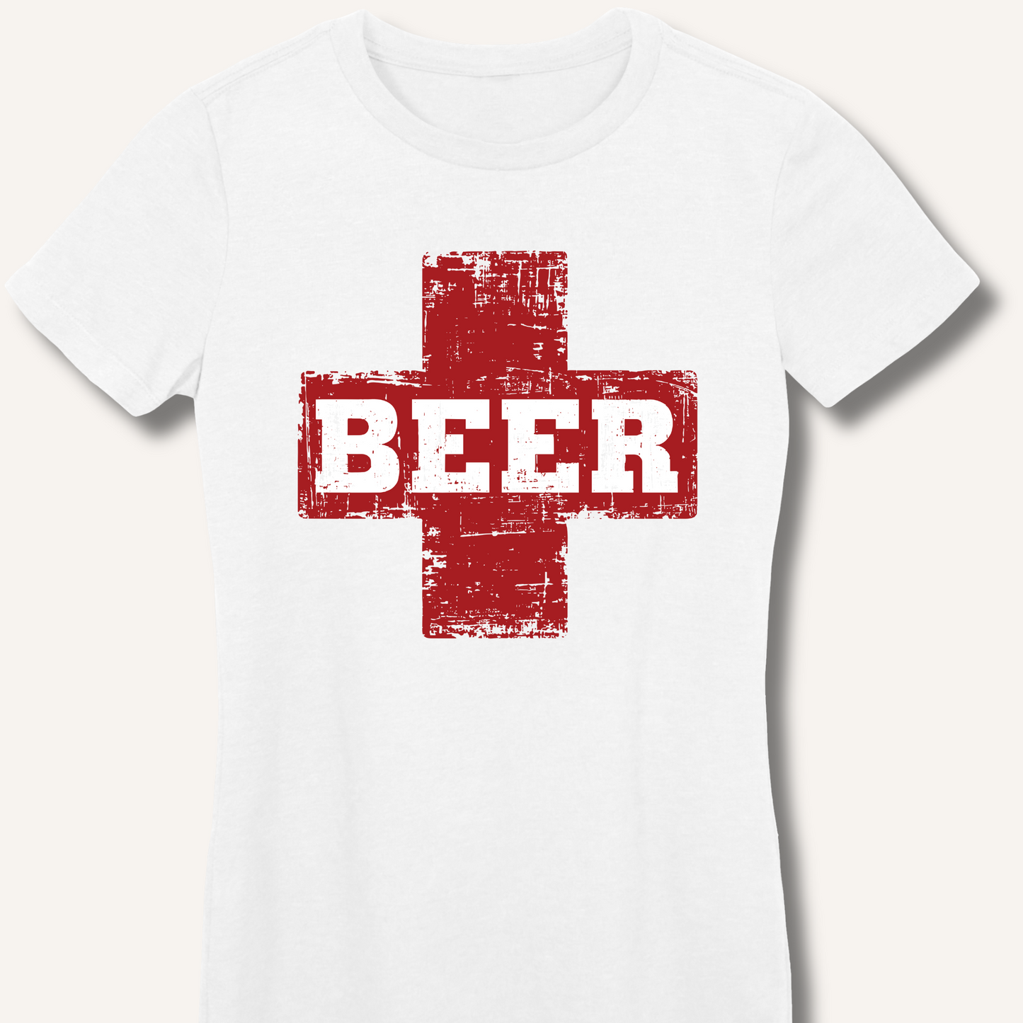 Beer First Aid Fitted T-Shirt