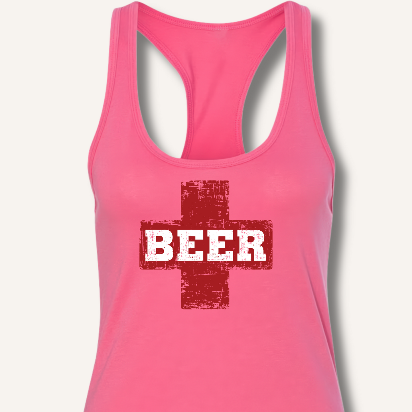 Beer First Aid Racerback Tank