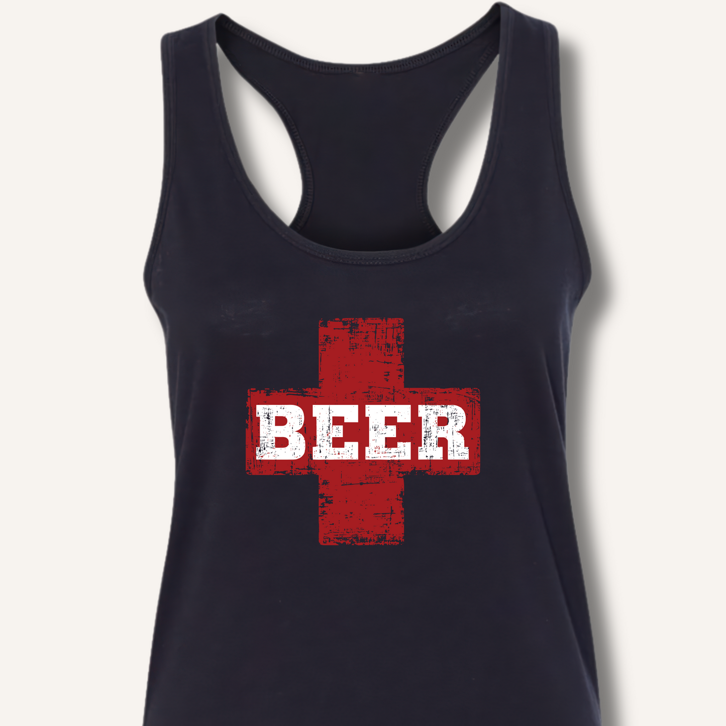 Beer First Aid Racerback Tank