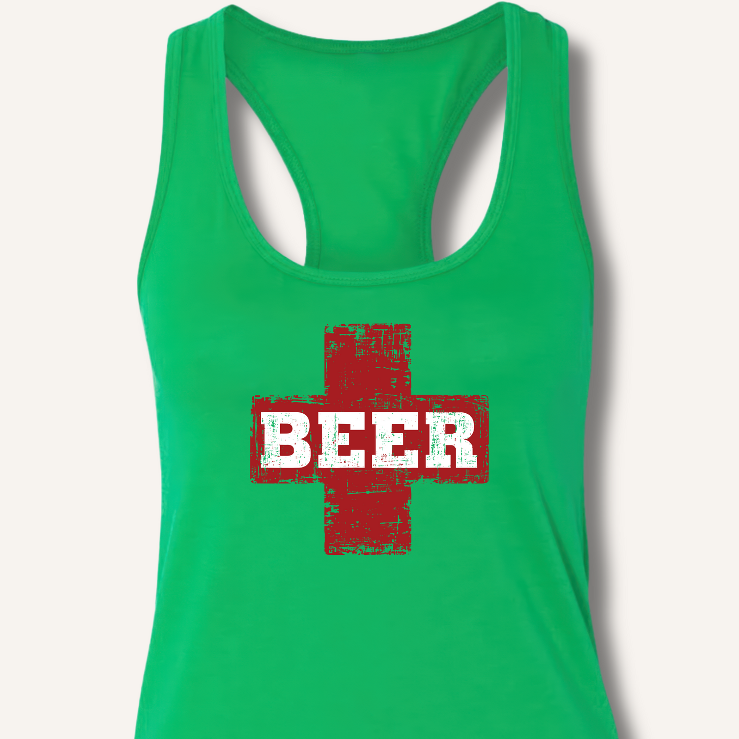 Beer First Aid Racerback Tank