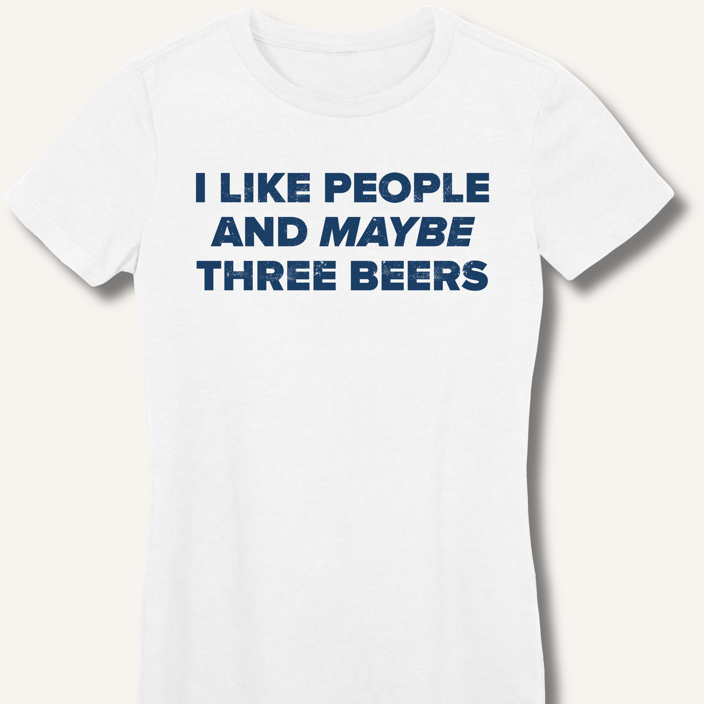 I Like People Fitted T-Shirt