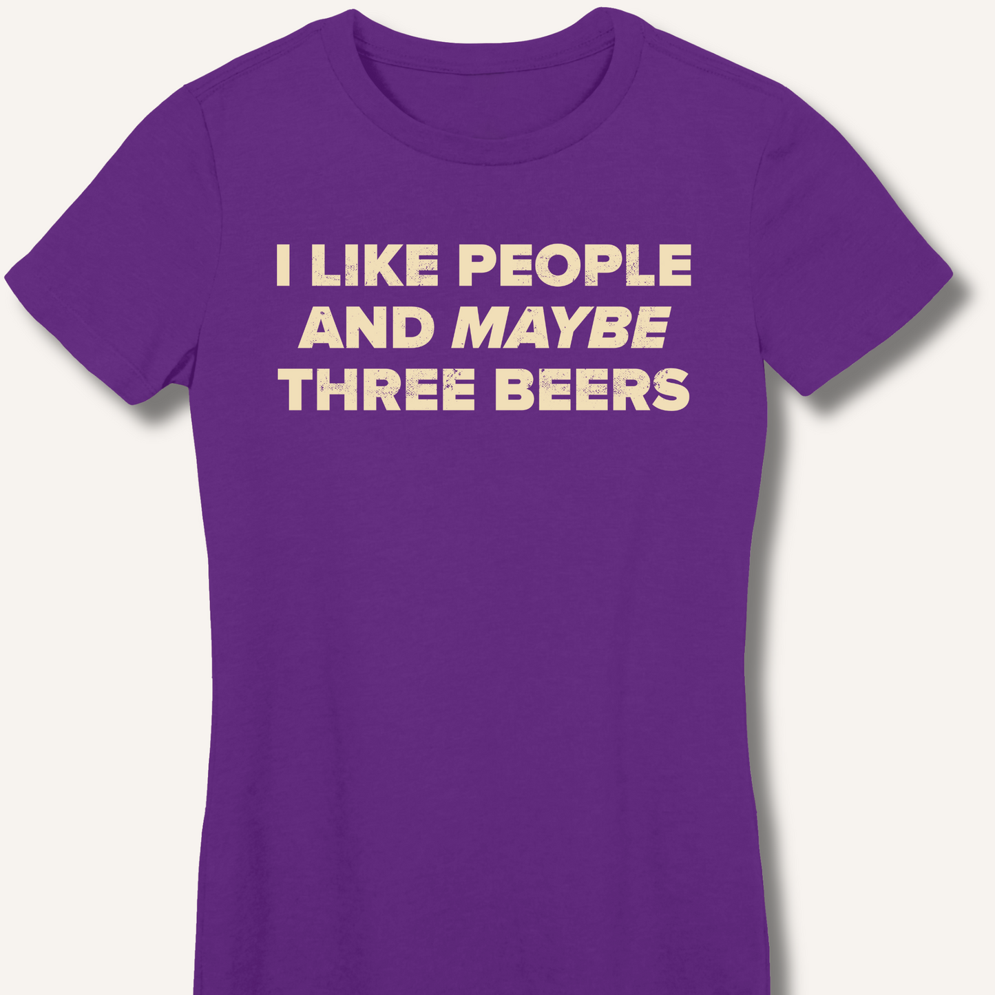 I Like People Fitted T-Shirt