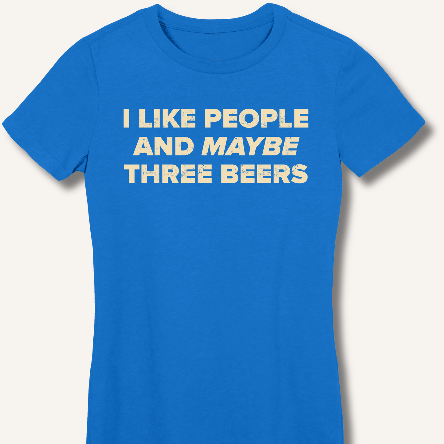 I Like People Fitted T-Shirt