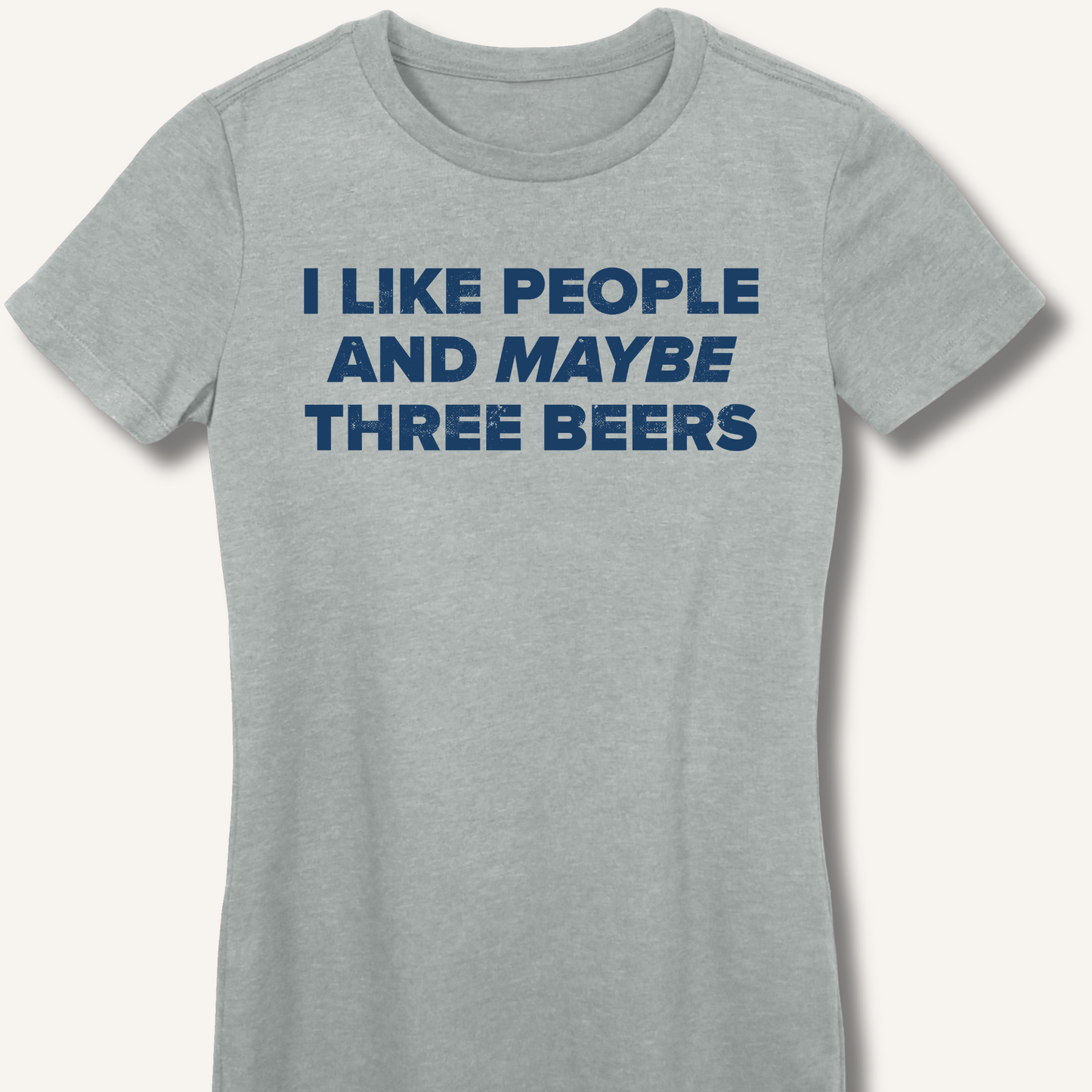 I Like People Fitted T-Shirt