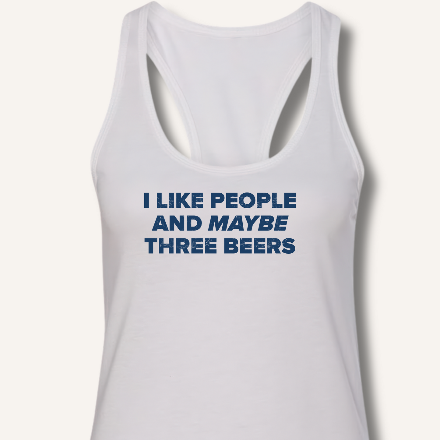 I Like People Racerback Tank