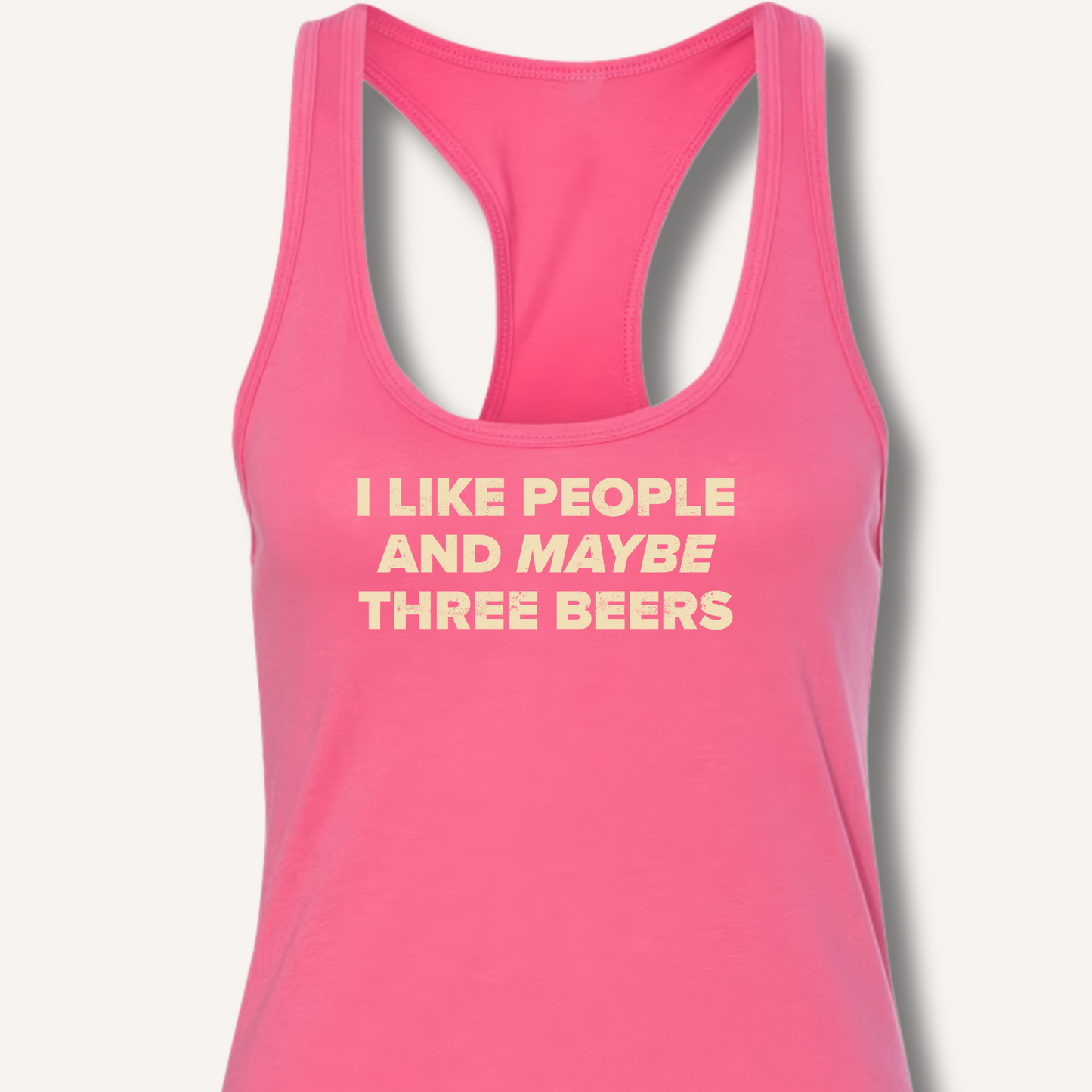 I Like People Racerback Tank