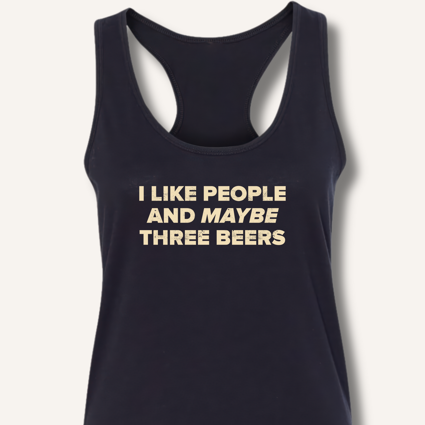 I Like People Racerback Tank