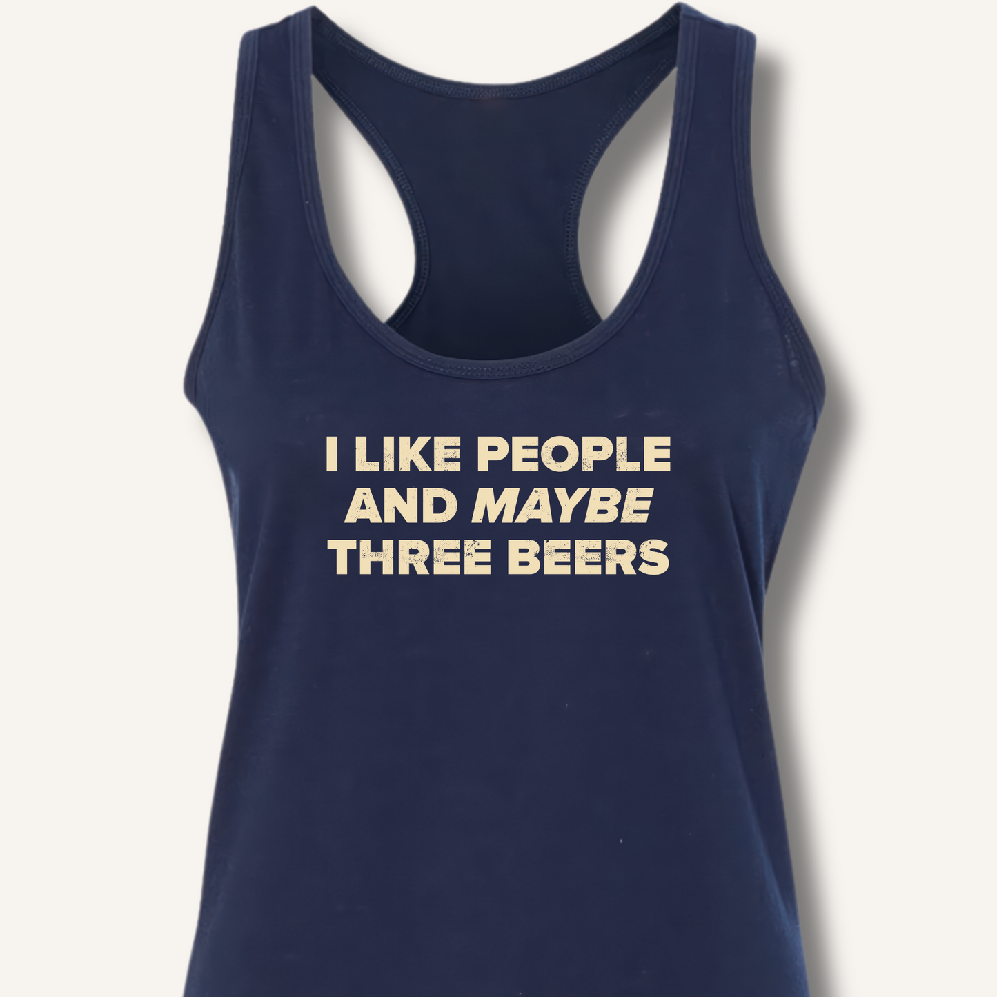 I Like People Racerback Tank