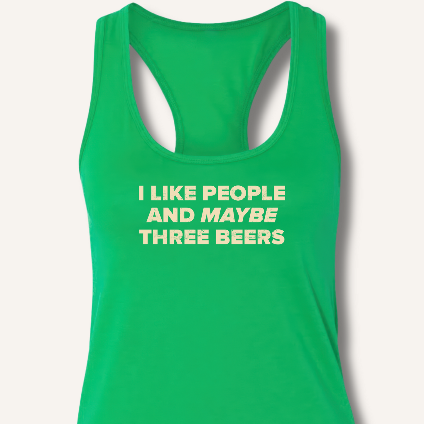 I Like People Racerback Tank