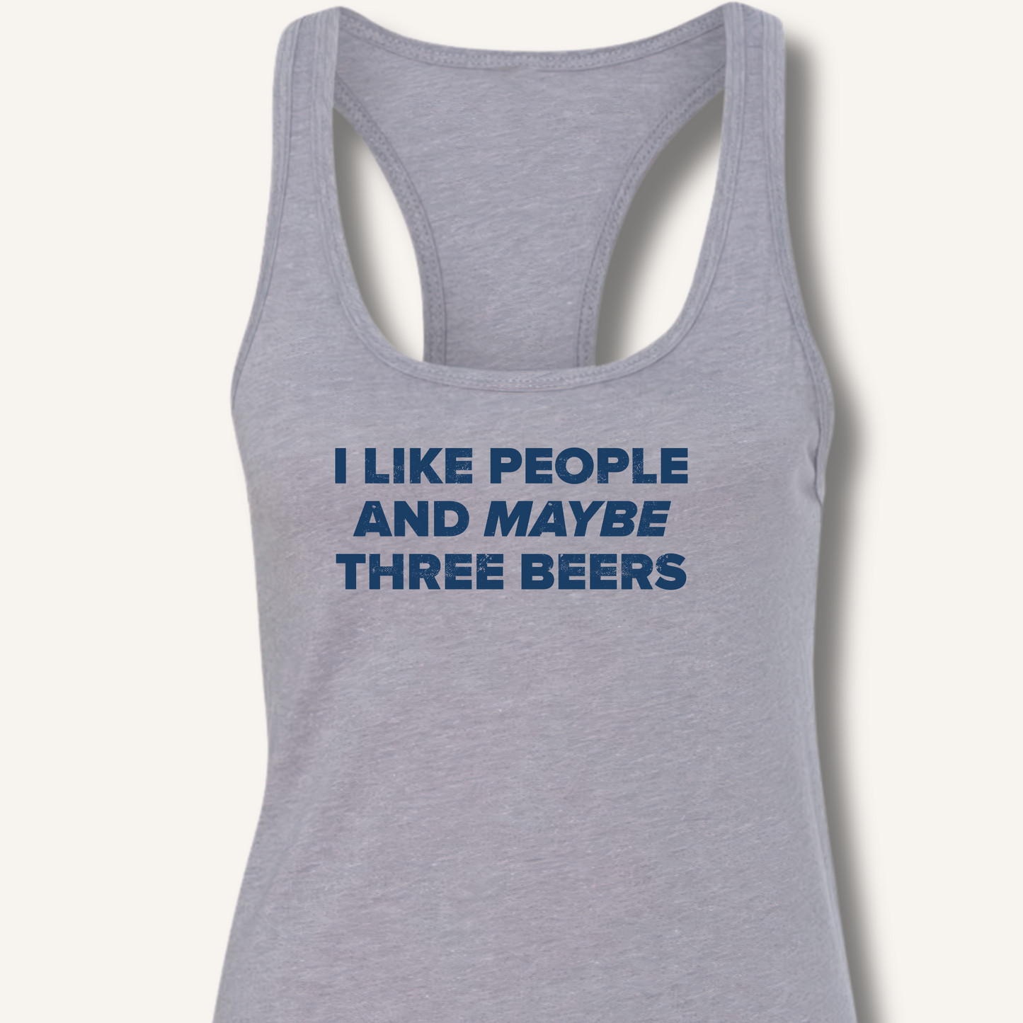 I Like People Racerback Tank