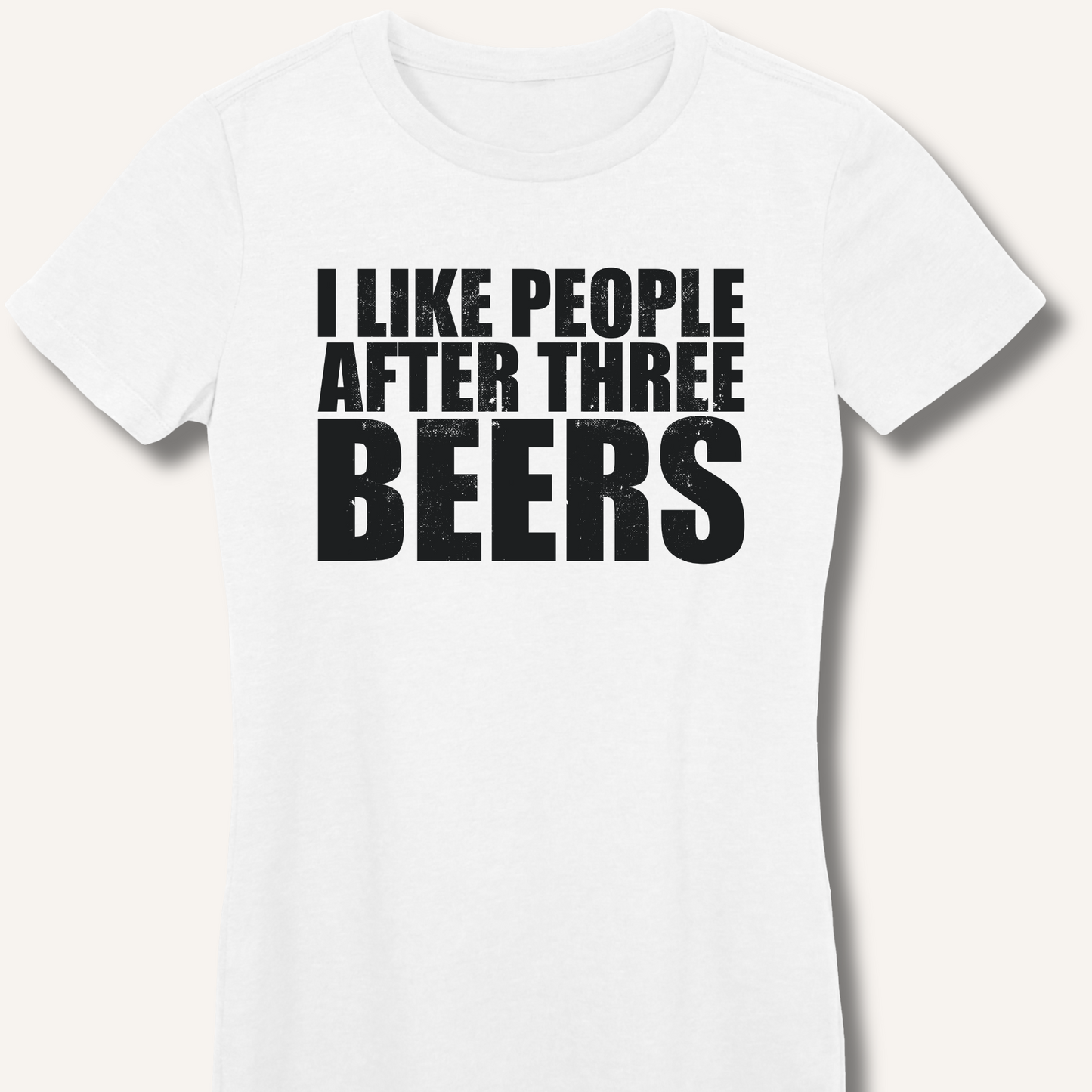 I Like People Fitted T-Shirt