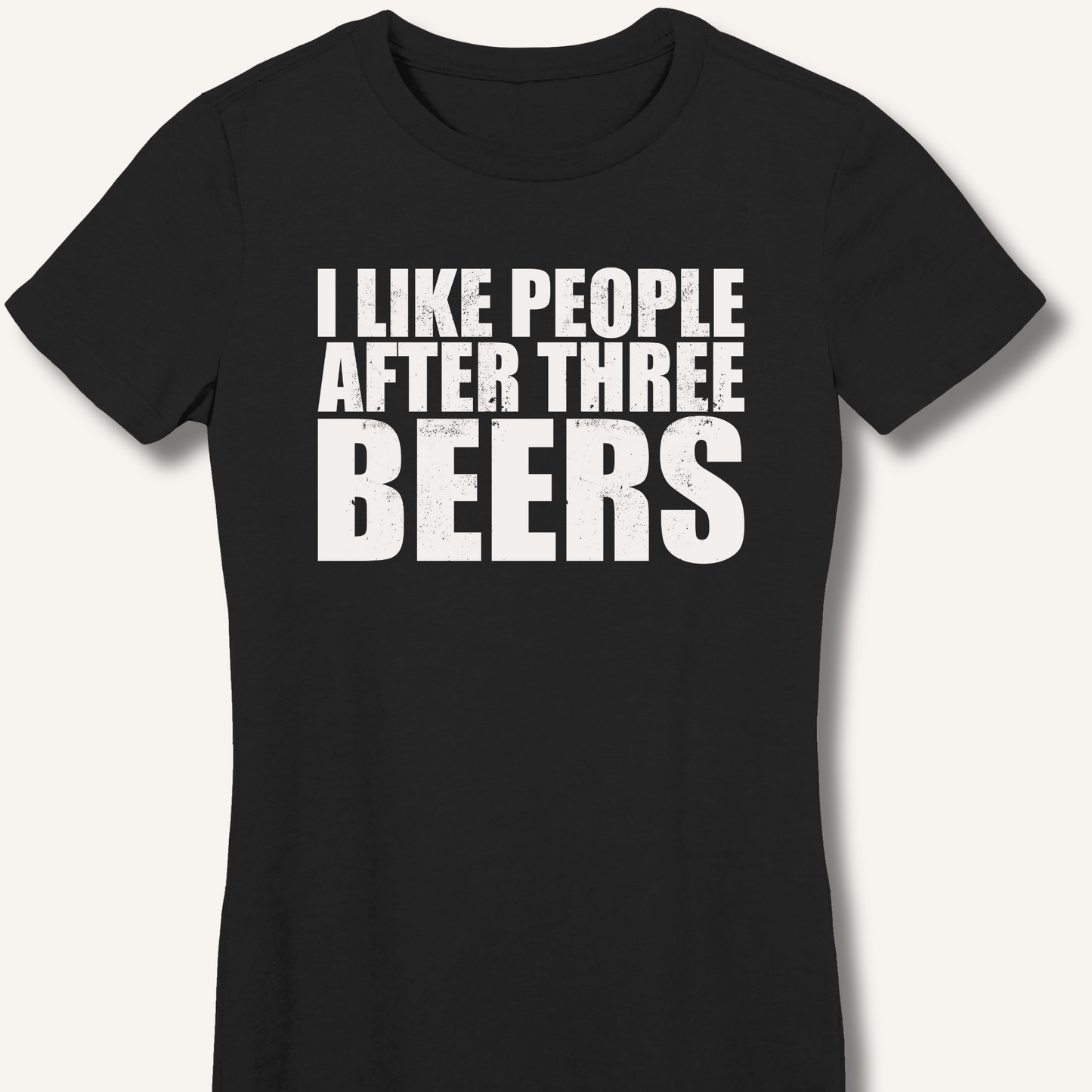 I Like People Fitted T-Shirt