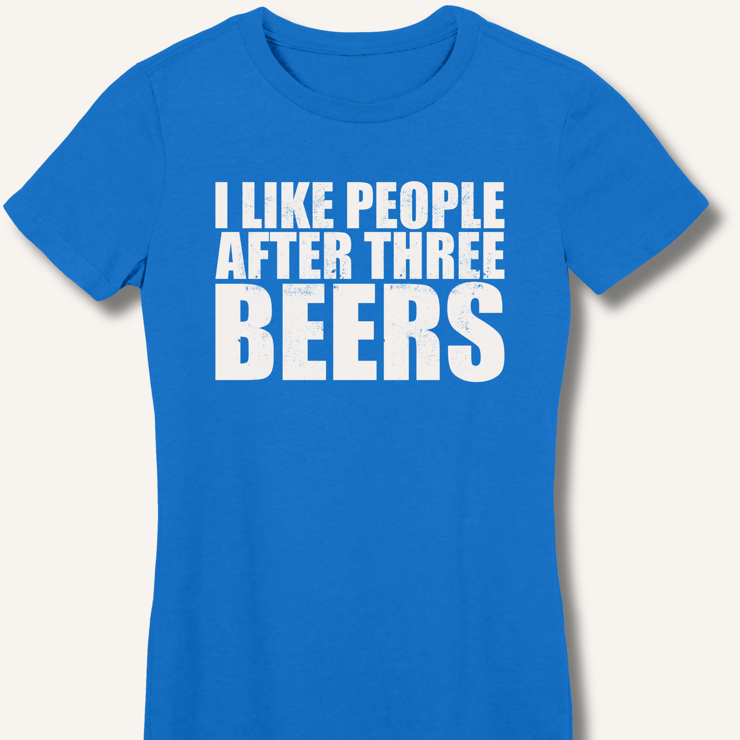 I Like People Fitted T-Shirt