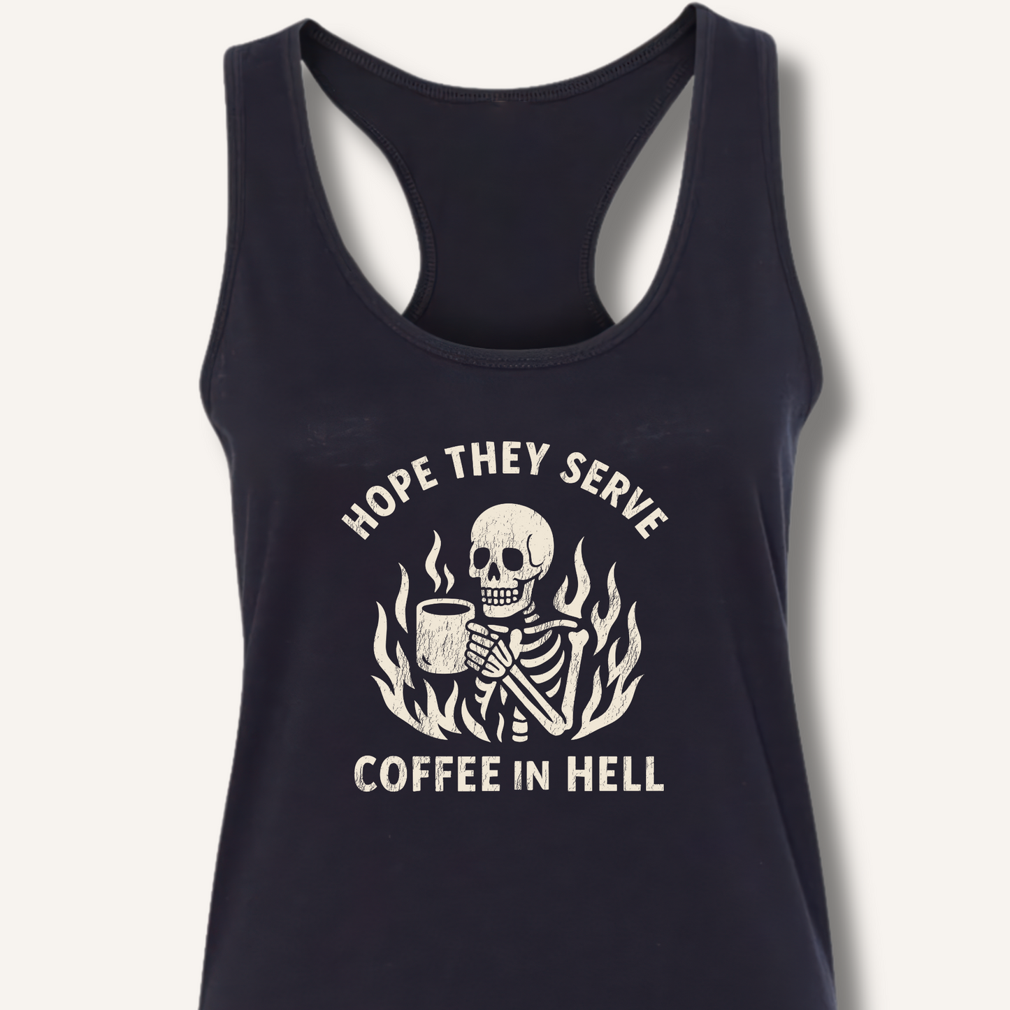 Hope They Serve Coffee Racerback Tank