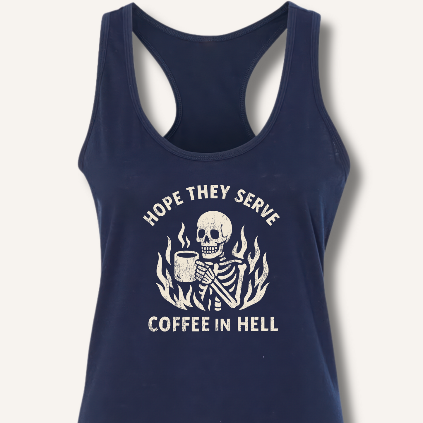 Hope They Serve Coffee Racerback Tank