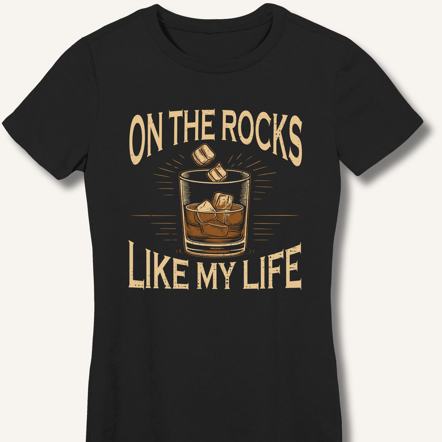 On The Rocks Fitted T-Shirt