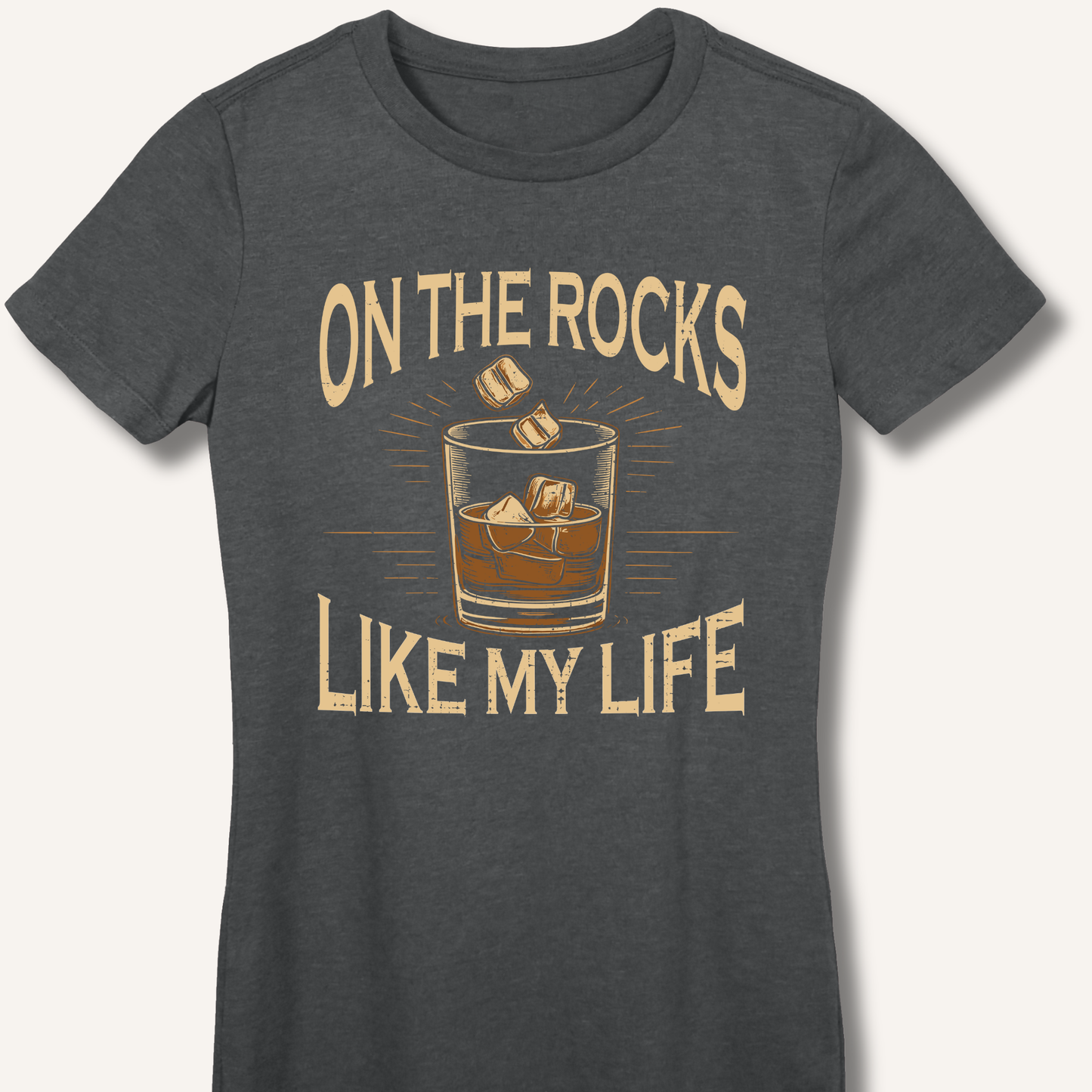 On The Rocks Fitted T-Shirt
