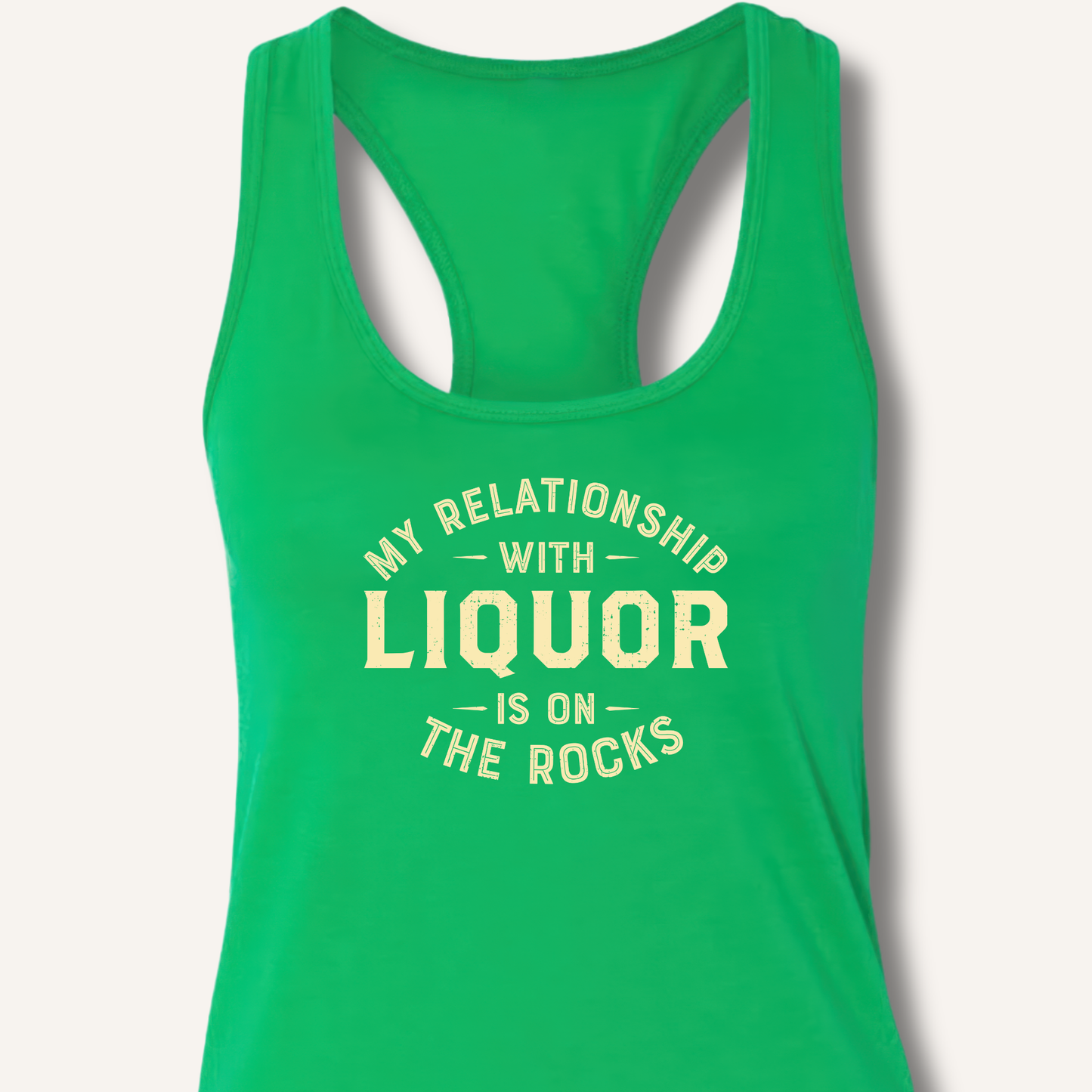 My Relationship With Liquor Racerback Tank