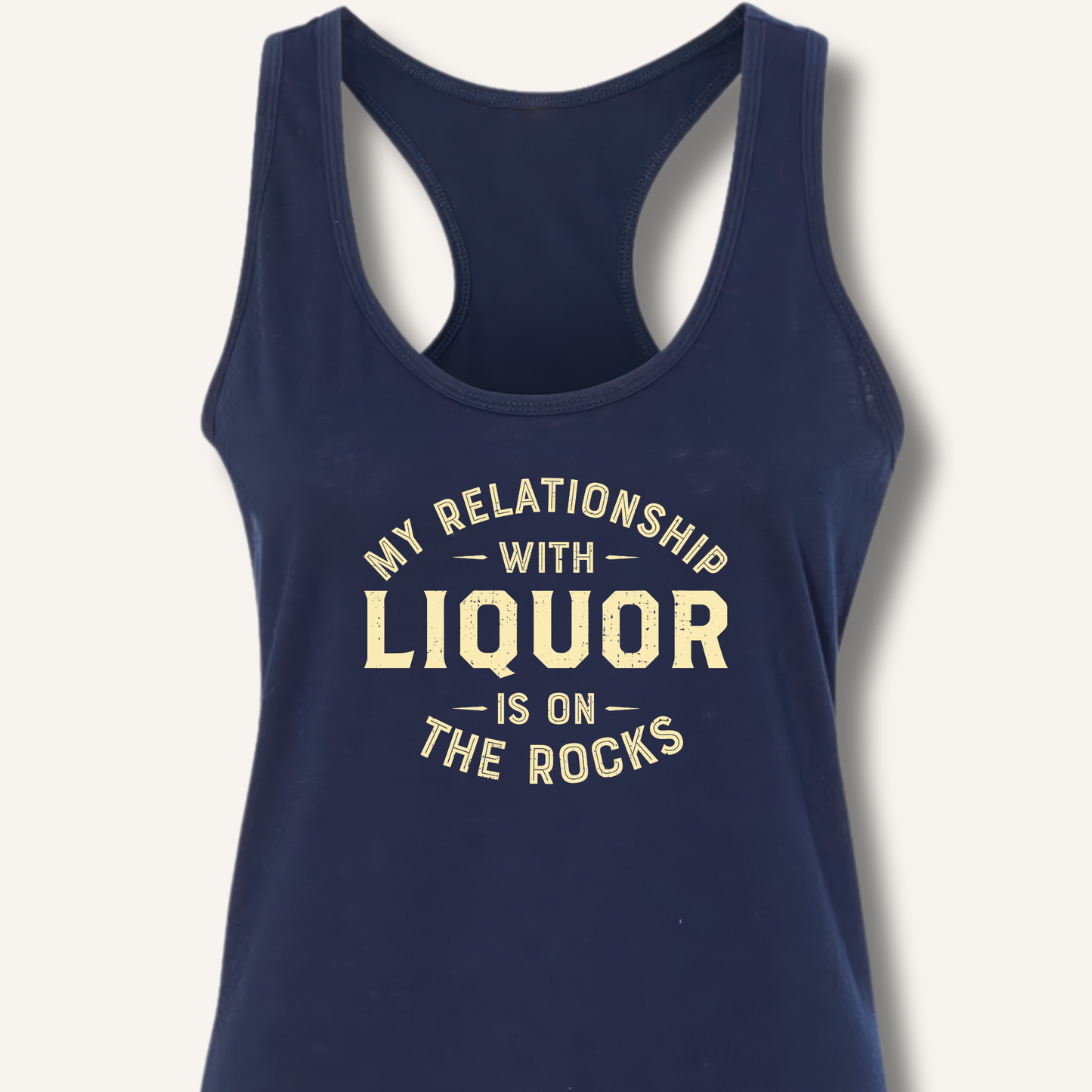 My Relationship With Liquor Racerback Tank