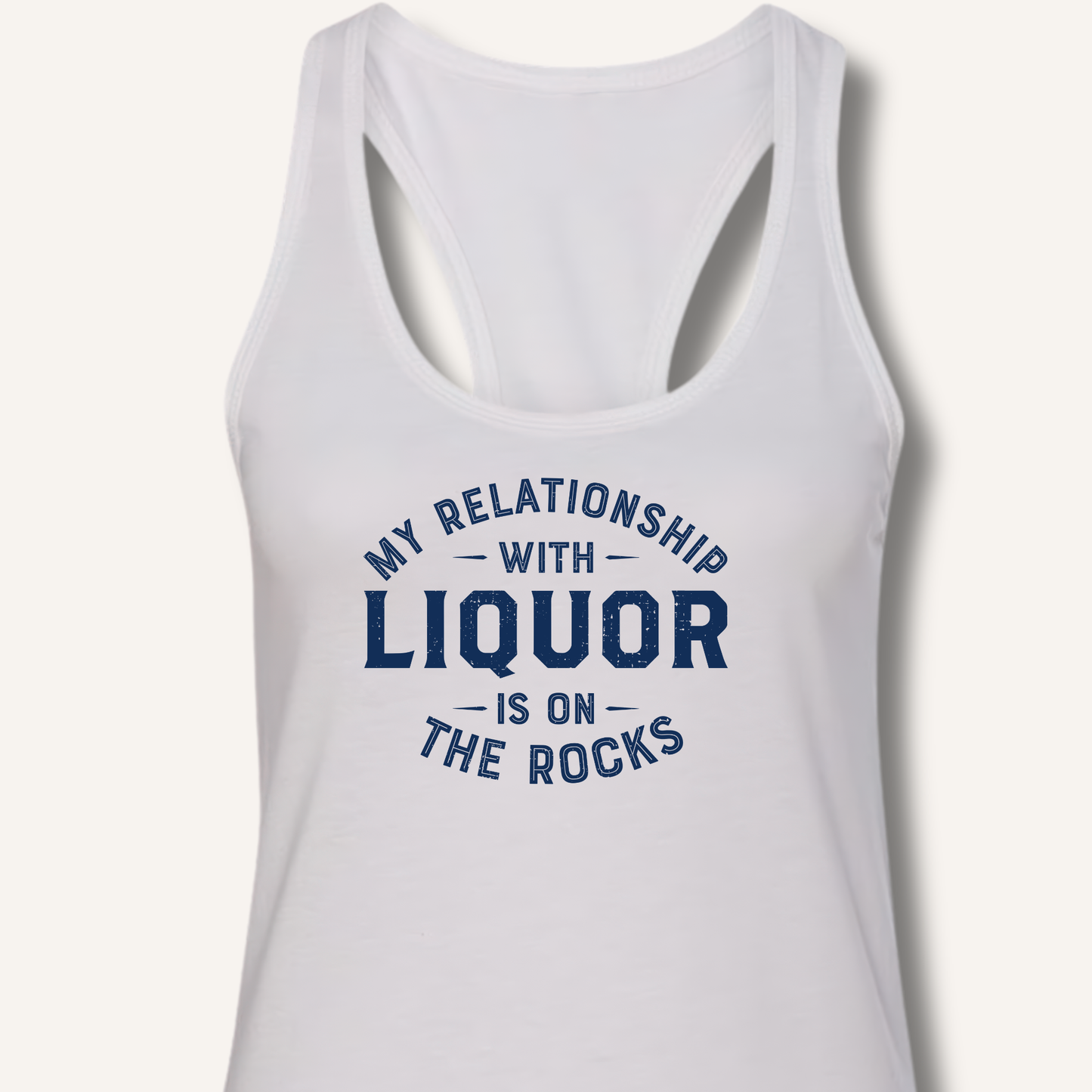 My Relationship With Liquor Racerback Tank