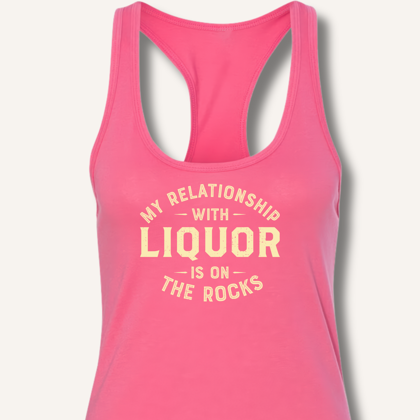 My Relationship With Liquor Racerback Tank