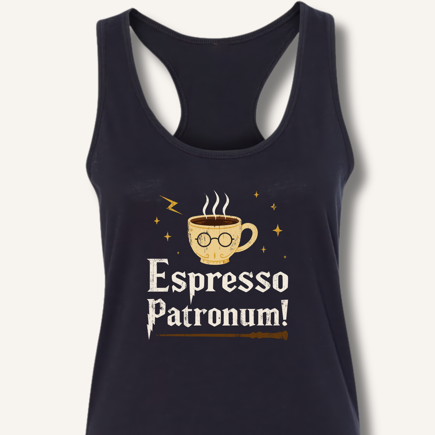 Espresso Patronum Racerback Tank