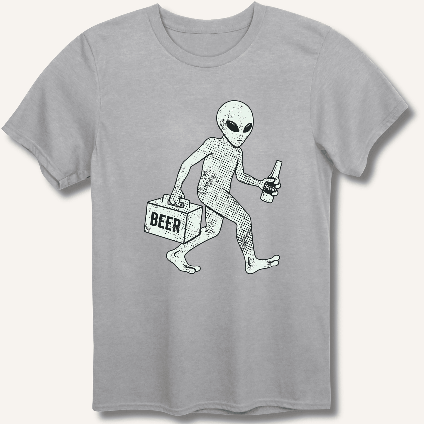 Alien Beer Shadow T-Shirt - Sip & Shirt