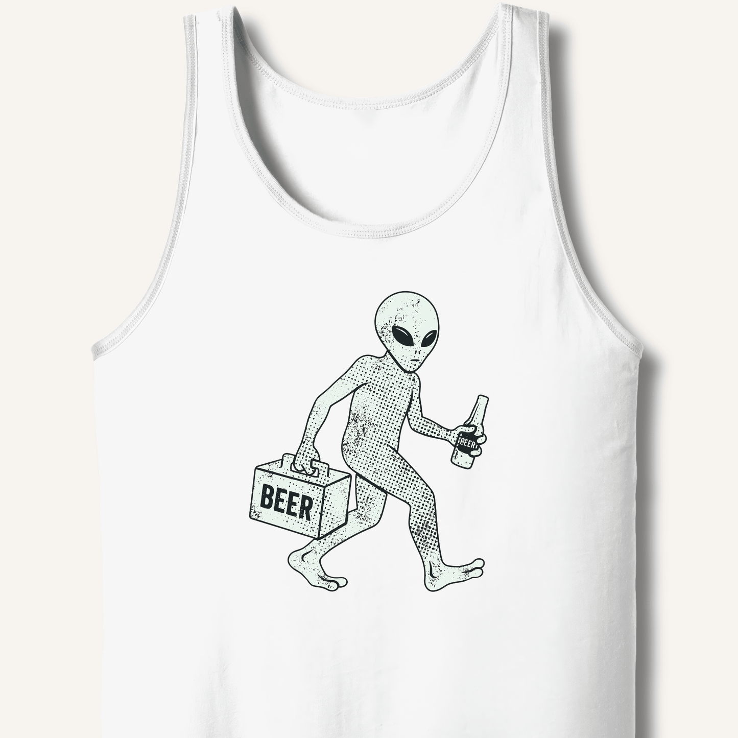 Alien Beer Shadow T-Shirt Tank - Sip & Shirt