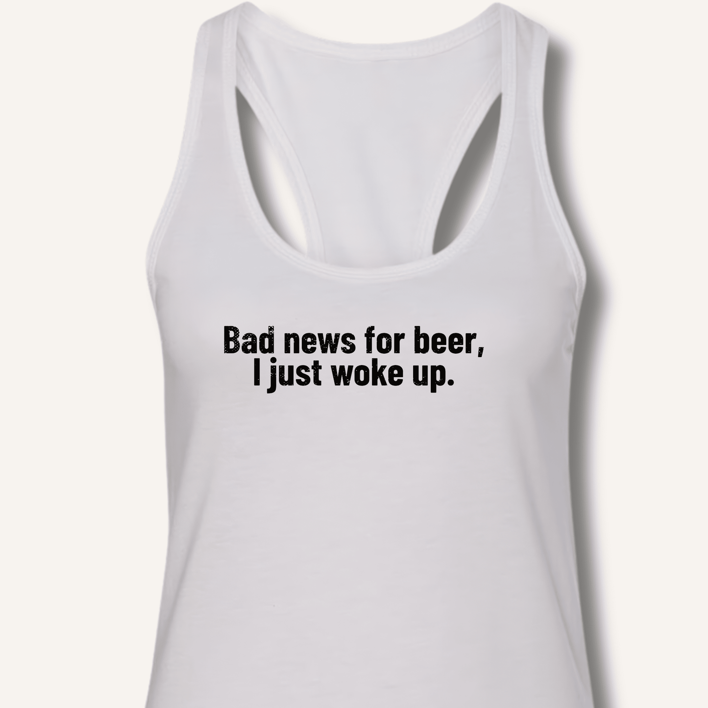 Bad news for beer Racerback Tank - Sip & Shirt