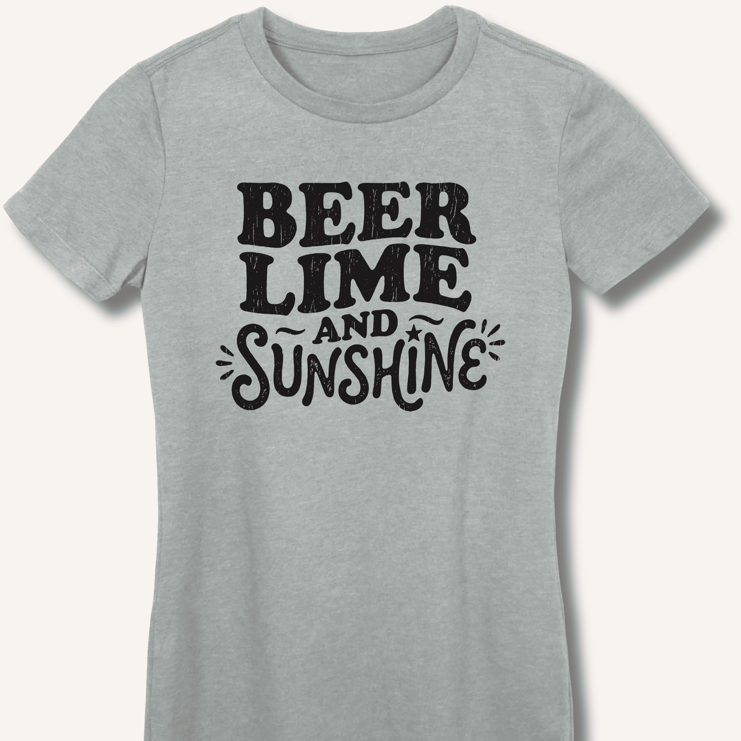 Beer Lime and Sunshine Fitted T-Shirt - Sip & Shirt