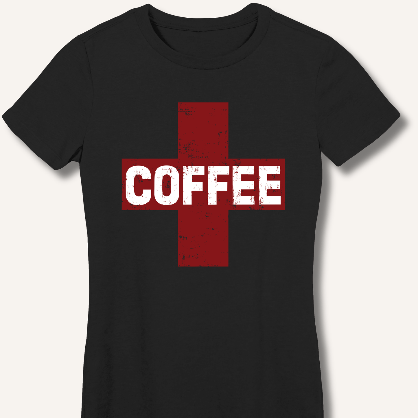 Coffee First Aid Fitted T-Shirt - Sip & Shirt