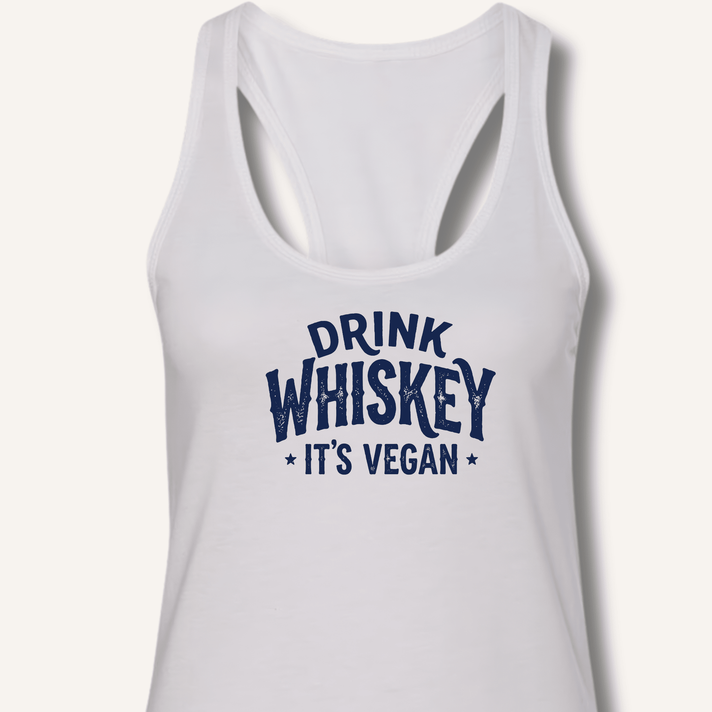 Drink Whiskey It's Vegan Racerback Tank - Sip & Shirt