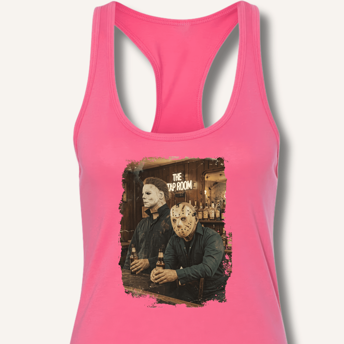Halloween Horror Beer Drinking Racerback Tank - Sip & Shirt