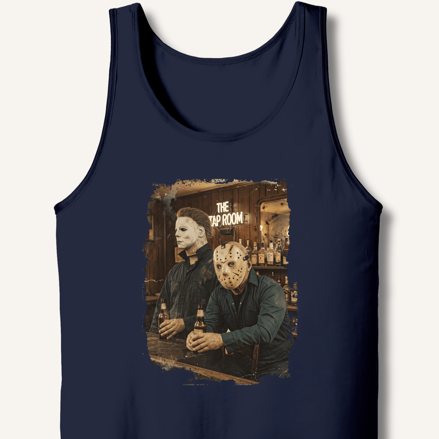 Halloween Horror Beer Drinking Tank - Sip & Shirt