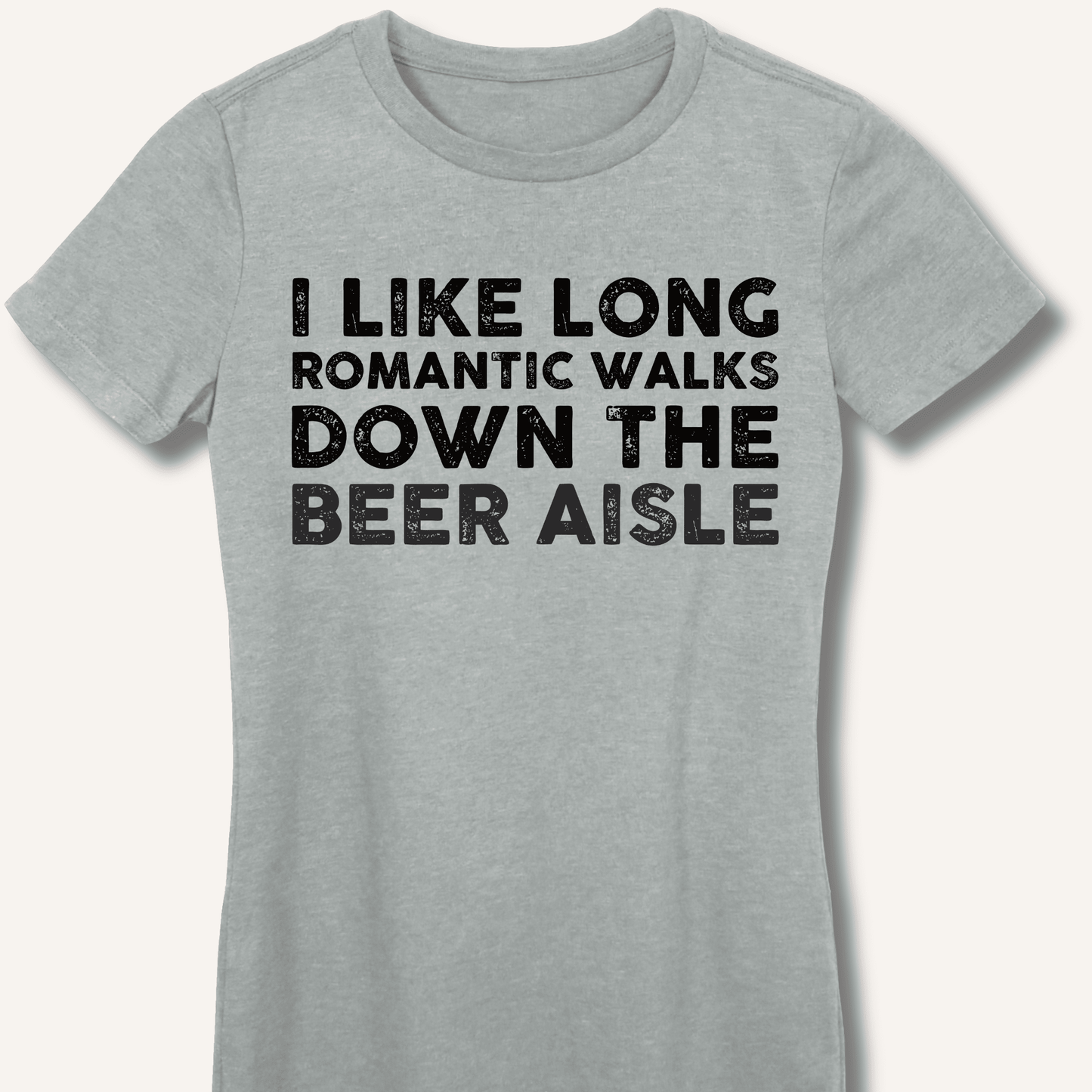 I Like Long Romantic Walks Fitted T-Shirt - Sip & Shirt