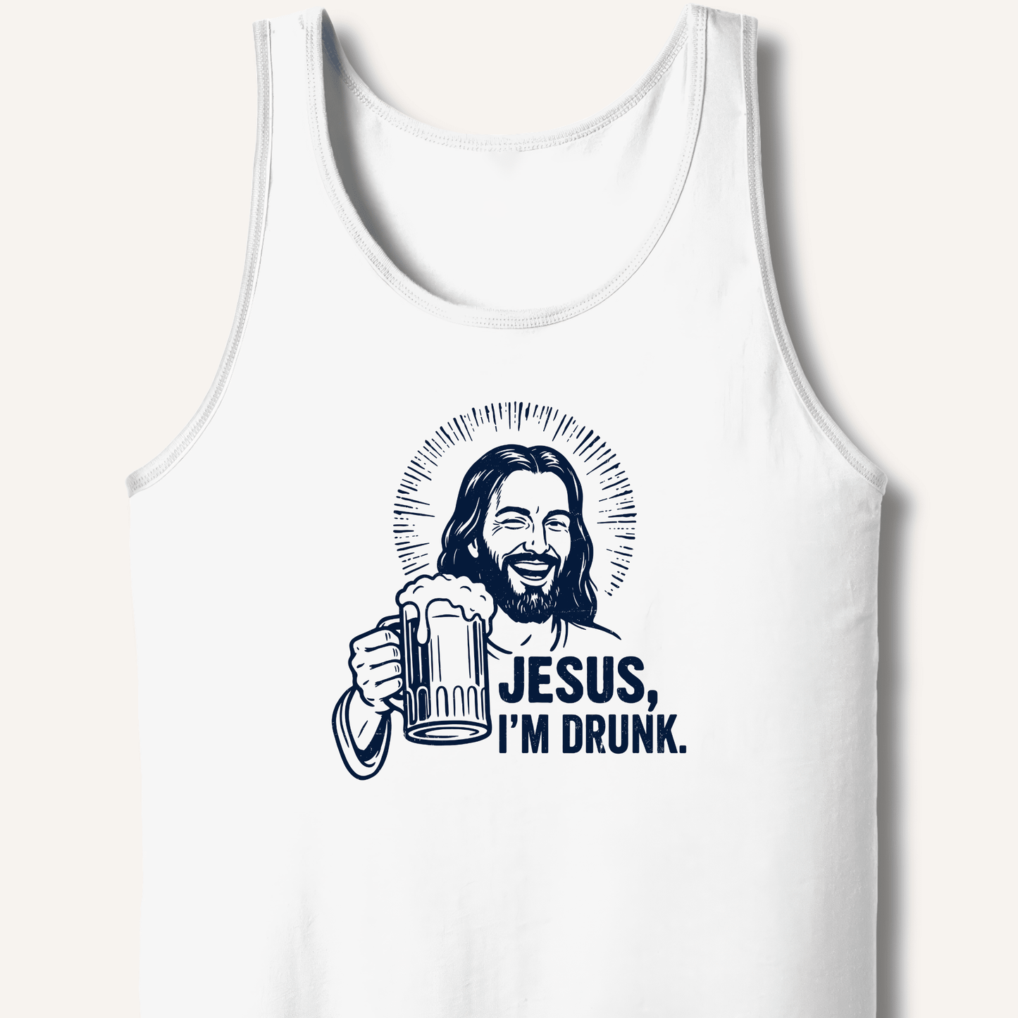Jesus, I'm Drunk Tank - Sip & Shirt