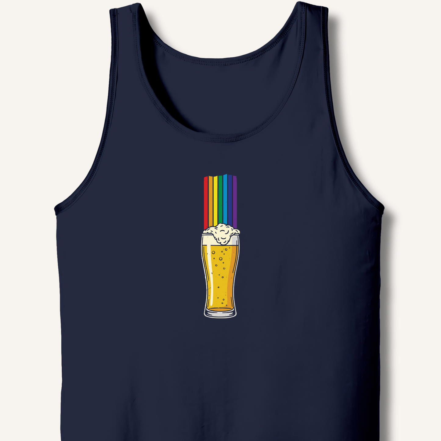 Rainbow Beer Glass Tank - Sip & Shirt