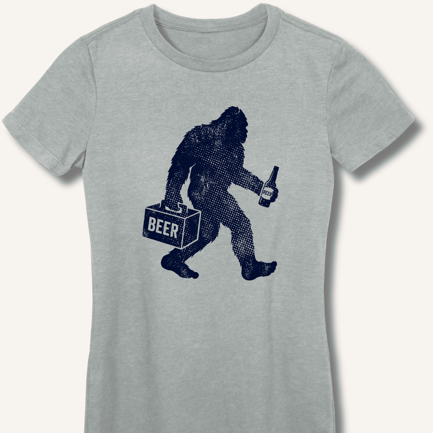 Sasquatch Beer Lover T-Shirt Fitted T-Shirt - Sip & Shirt