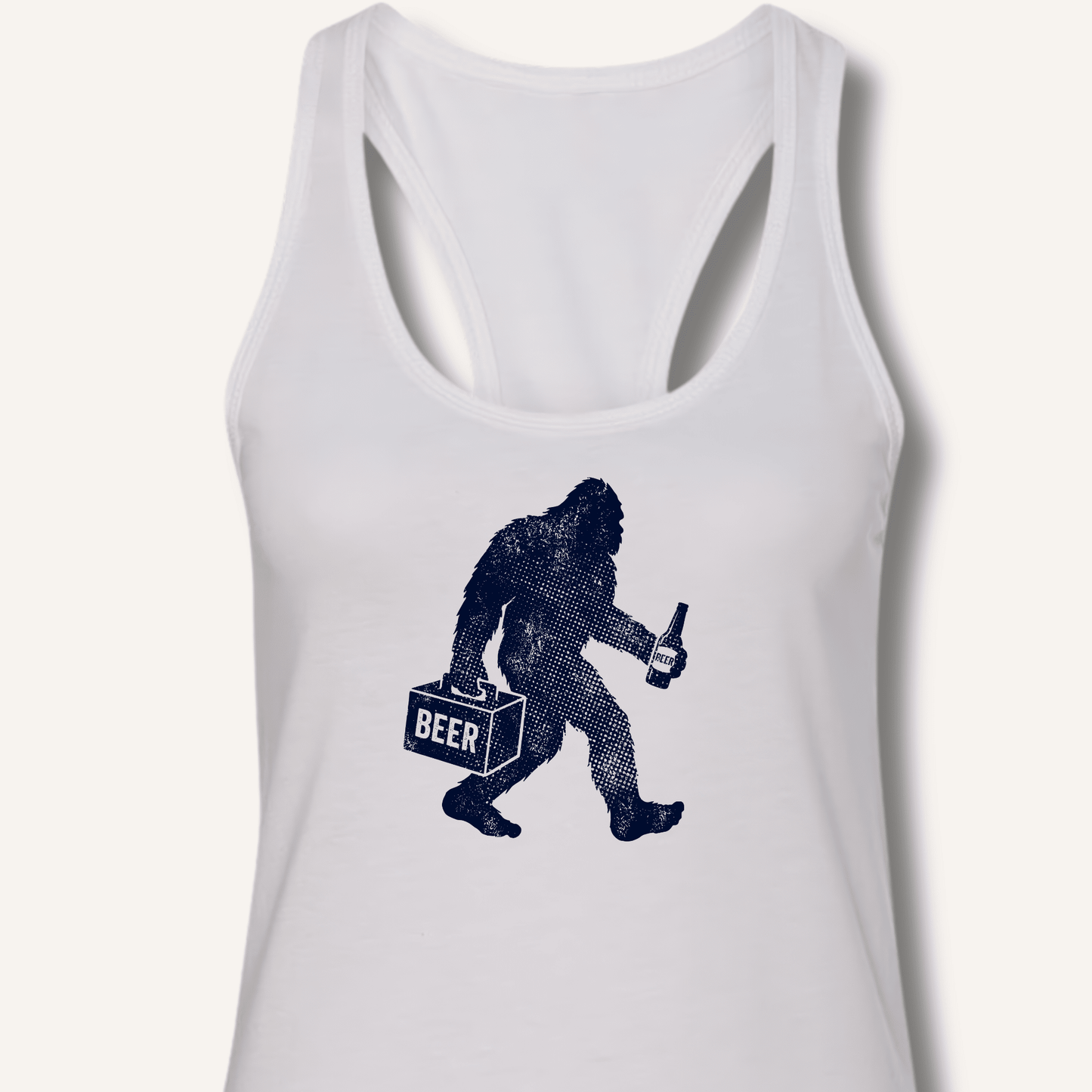 Sasquatch Beer Lover T-Shirt Racerback Tank - Sip & Shirt