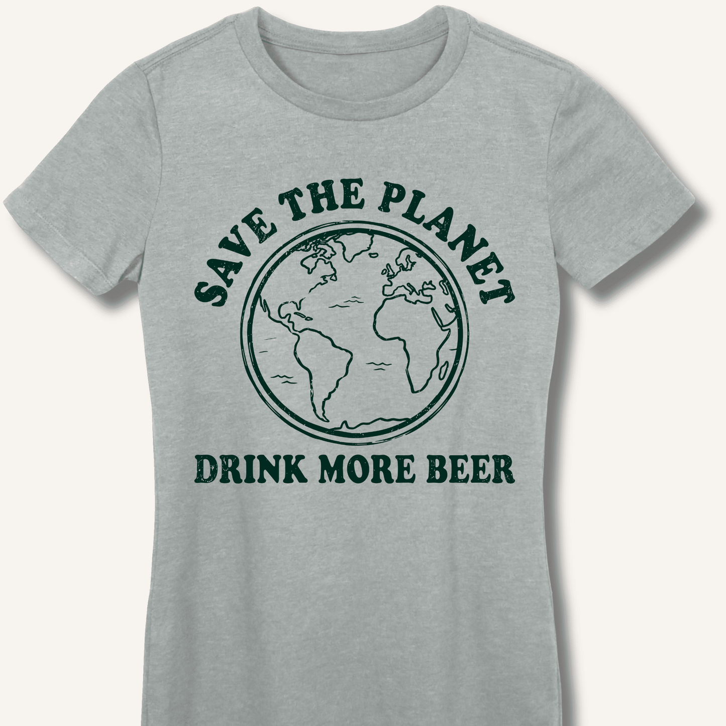 Save The Planet Fitted T-Shirt - Sip & Shirt