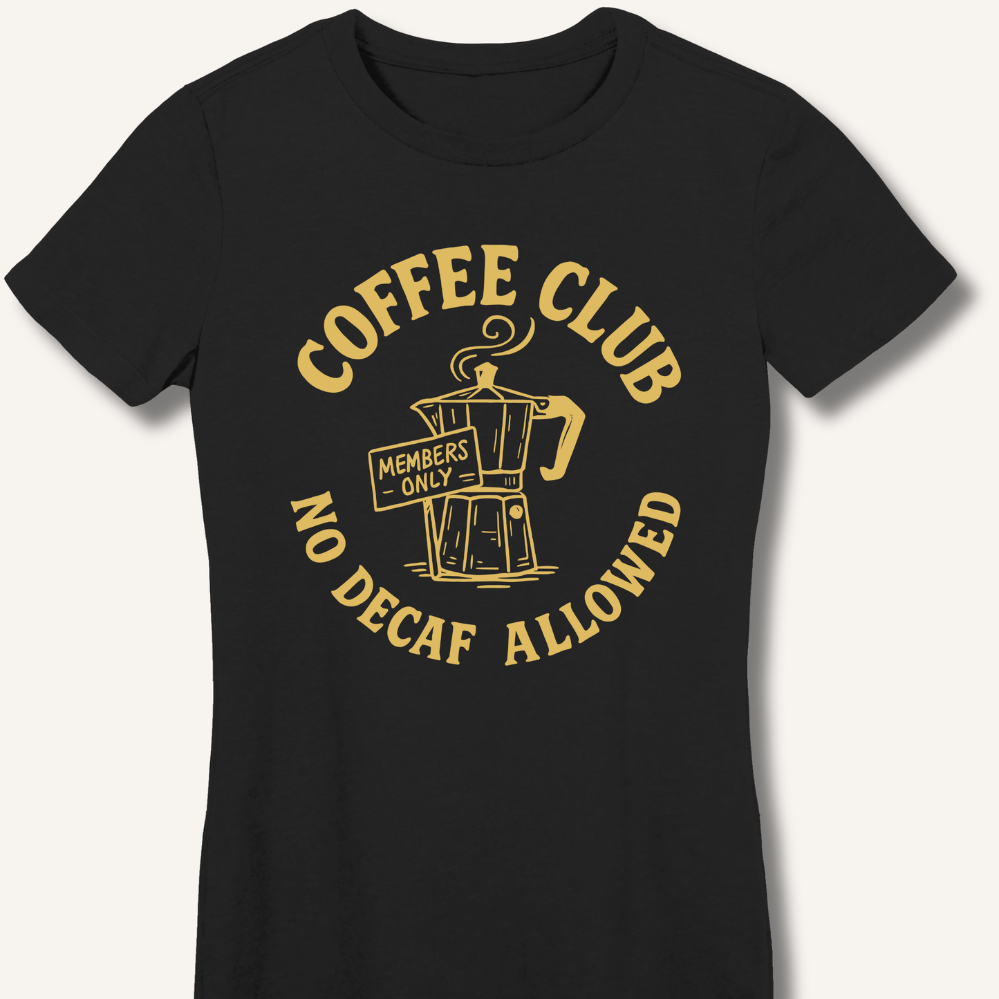 T-Shirt Black / S Coffee Club Fitted T-Shirt