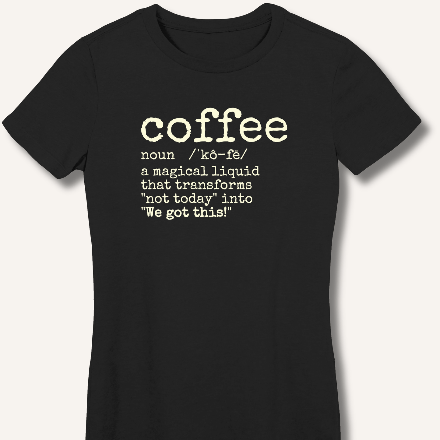T-Shirt Black / S Coffee Definition Fitted T-Shirt