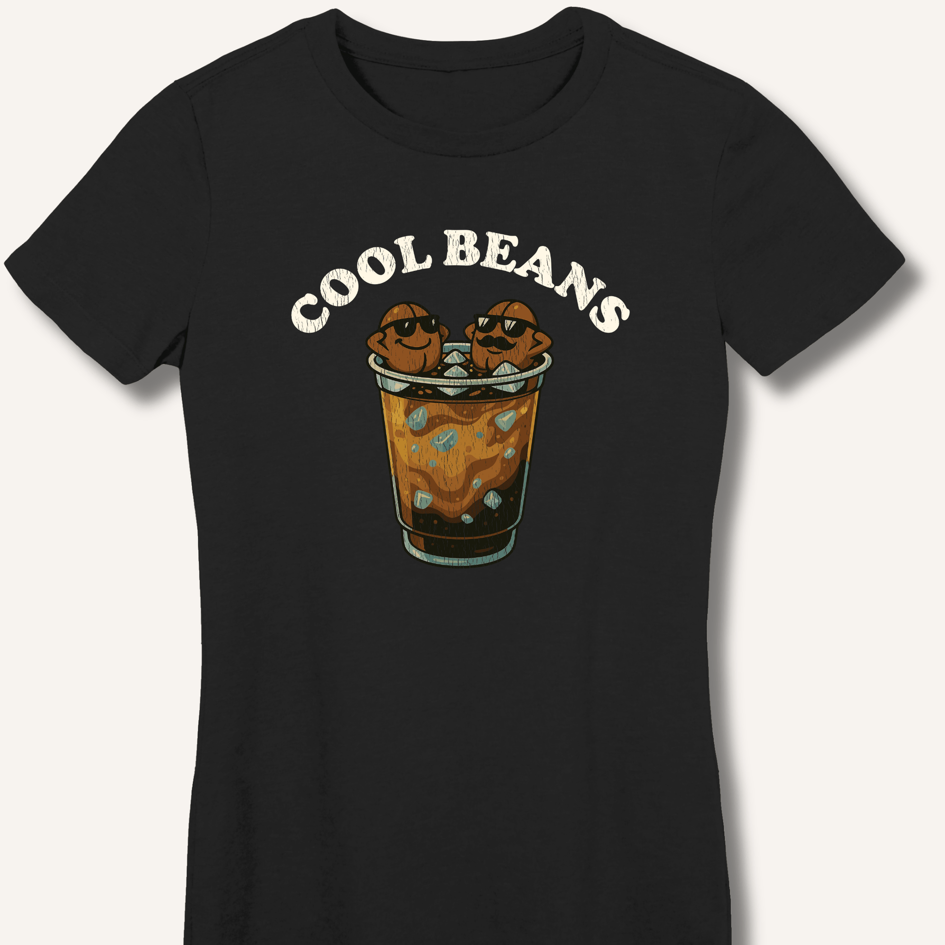 T-Shirt Black / S Cool Beans Fitted T-Shirt