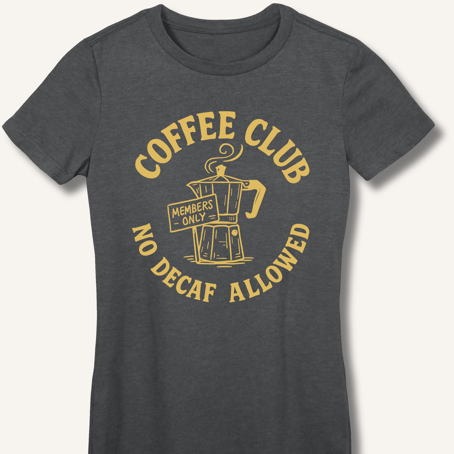 T-Shirt Dark Heather / S Coffee Club Fitted T-Shirt
