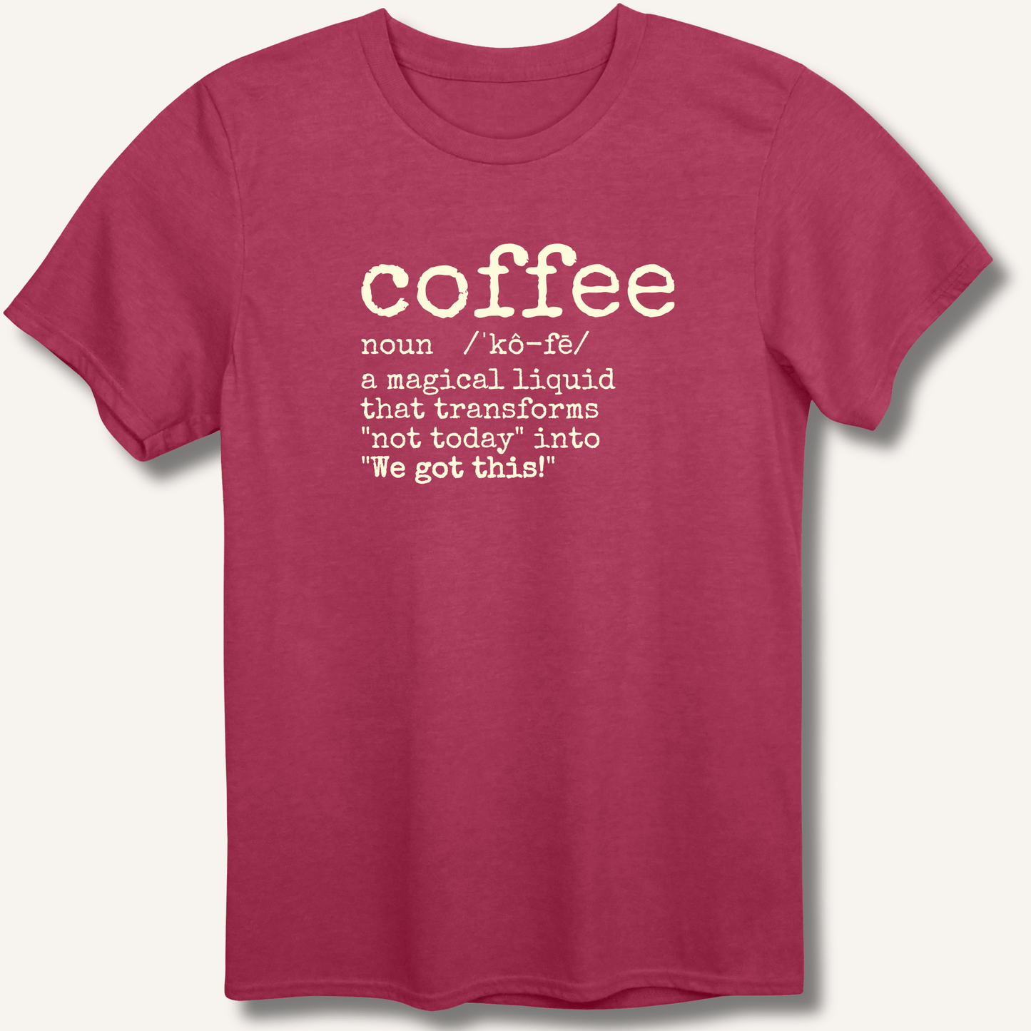 T-Shirt Heather Cardinal / S Coffee Definition T-Shirt