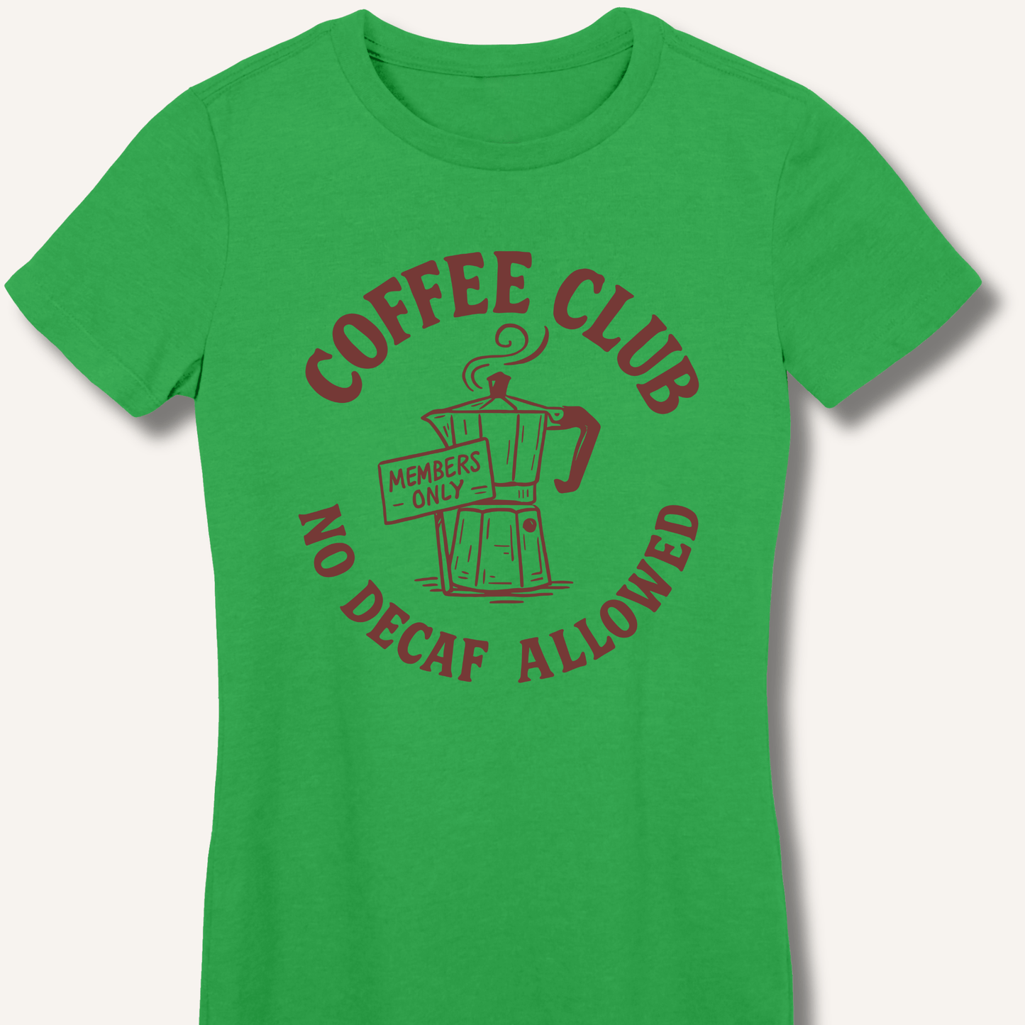 T-Shirt Irish Green / S Coffee Club Fitted T-Shirt